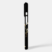 Gouden verf Splatter op zwart Case-Mate iPhone Case (Achterkant / Links)
