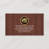 Gouden verfborstel Handyman Gereedschappen Visitekaartje (Achterkant)