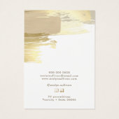 Gouden verfborstelstreken ketting display kaart (Achterkant)