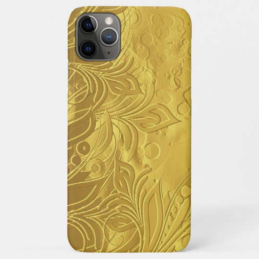 Gouden verfijnde en elegante gepreste reliëfdesign Case-Mate iPhone case (Achterkant)