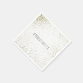 Gouden verfspat servet (Hoek)