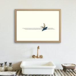 Gouden verhouding esthetische wabi sabi kustmuur k poster