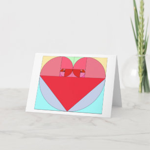 Gouden Verhouding Hart Feestdagen Kaart