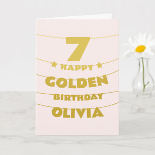 Gouden verjaardag, 7 jaar worden op de 7e, aangepa kaart