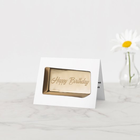 Gouden Verjaardag Bar van Humor Kaart (Kleine Plant)