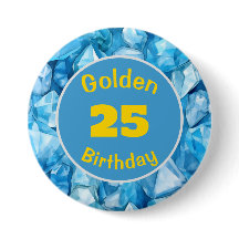 Gouden Verjaardag December Birthstone Custom Butto