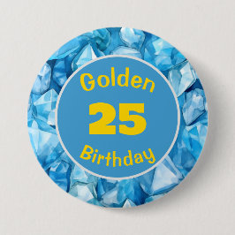 Gouden Verjaardag December Birthstone Custom Butto Ronde Button 7,6 Cm