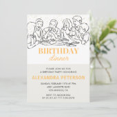 Gouden Verjaardag Diner 79e verjaardag uitnodiging (Staand voorkant)