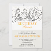 Gouden Verjaardag Diner 88ste verjaardag uitnodigi Kaart (Voorkant)