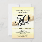 Gouden verjaardag romantische klassieker save the date (Voorkant)