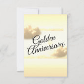 Gouden verjaardag romantische klassieker save the date (Achterkant)