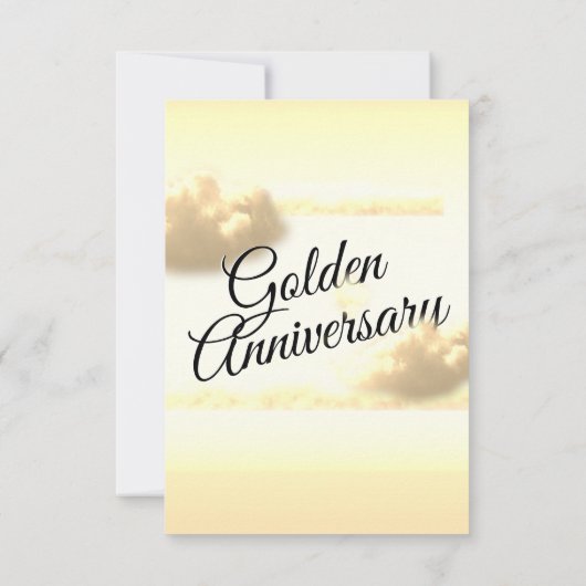 Gouden verjaardag romantische klassieker save the date (Achterkant)