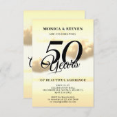 Gouden verjaardag romantische klassieker save the date (Voorkant / Achterkant)