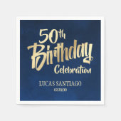 Gouden verjaardag van de mannen marine servet (Voorkant)