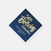 Gouden verjaardag van de mannen marine servet (Hoek)