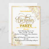 Gouden verjaardag viering! kaart (Voorkant / Achterkant)