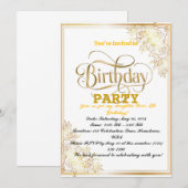 Gouden verjaardag viering! kaart (Voorkant / Achterkant)