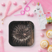 Gouden Verjaardag Vuurwerk Papieren Bordje (Feest)