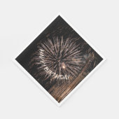 Gouden Verjaardag Vuurwerk Servet (Hoek)