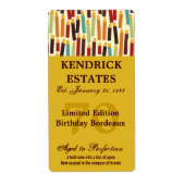 Gouden Verjaardag Wijn Label (375ml) (Voorkant)