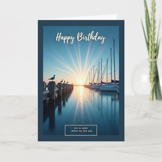 Gouden Verjaardags Marina Kaart (Voorkant)