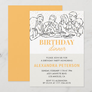 Gouden verjaardagsdiner Uitnodiging 64ste verjaard