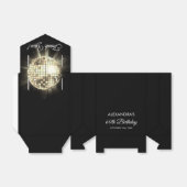 Gouden Verjaardagsfeestje 70's Disco Ball Dank je Bedankdoosjes (Uitgevouwen)