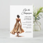 Gouden verjaardagsfeestje kaart (Staand voorkant)