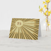 Gouden Verjaardagskaart Kaart (Gele Bloem)