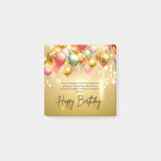 Gouden verjaardagswensen post-it® notes
