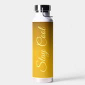 Gouden verloop met Fancy tekst Blijf koel Waterfles (Links)