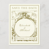  gouden Verlovingen engelenring Aankondigingskaart (Voorkant)