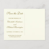 gouden Verlovingen engelenring Aankondigingskaart (Achterkant)