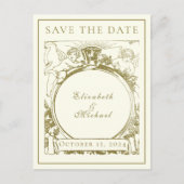 gouden Verlovingen engelenring Aankondigingskaart (Voorkant)