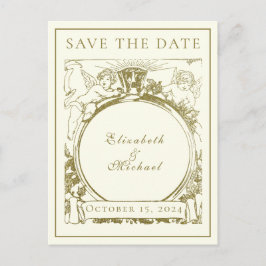  gouden Verlovingen engelenring Aankondigingskaart