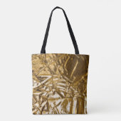 GOUDEN VERPLETTERDE TEXTIEL TOTE BAG (Achterkant)