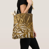 GOUDEN VERPLETTERDE TEXTIEL TOTE BAG (Dichtbij)