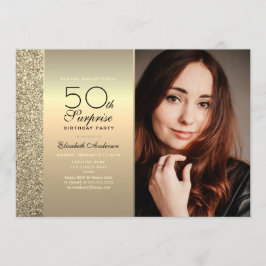 Gouden verrassingsfoto 50ste verjaardag kaart