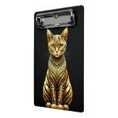 Gouden Versierde Kat Illustratie Mini Klembord (Angled2)