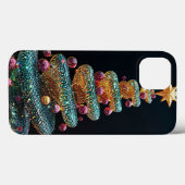 Gouden versierde kerstboom feestelijke stijl Case-Mate iPhone case (Achterkant (horizontaal))