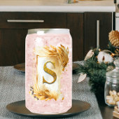 Gouden Versierde Monogram S Blikvorm Glas