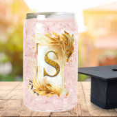 Gouden Versierde Monogram S Blikvorm Glas