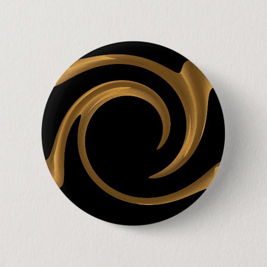 Gouden versiering ronde button 5,7 cm (Voorkant)