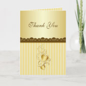 Gouden verstrengelde harten Trouw Bedankt (Voorkant)