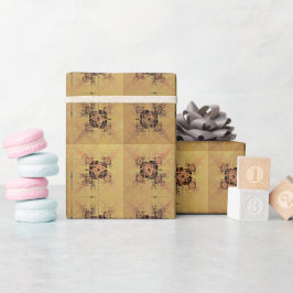 gouden verstrengeling cadeaupapier