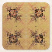 gouden verstrengeling kartonnen onderzetters (Voorkant)