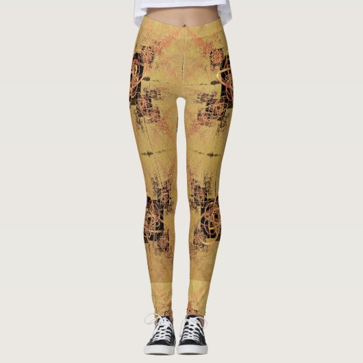 gouden verstrengeling leggings (Voorkant)