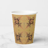 gouden verstrengeling papieren bekers (Achterkant)