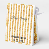 Gouden Verticale Glitter Boho Strepen Collectie Bedankdoosjes (Achterkant)