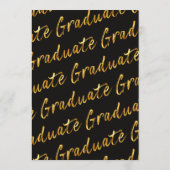 Gouden verticale gradatie uitnodiging (Achterkant)